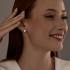 Серьги SOKOLOV - Серебро 925, Фианит (арт. 93020015)