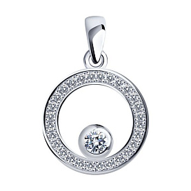 Подвеска SOKOLOV - Серебро 925, Фианит (арт. 94033172-91)
