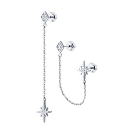 Серьги SOKOLOV - Серебро 925, Фианит (арт. 94026679)