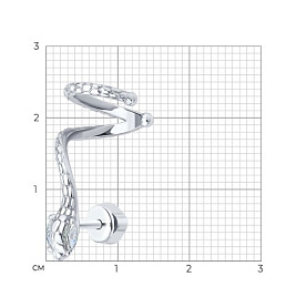 Серьга SOKOLOV - Серебро 925, Фианит (арт. 94170375)