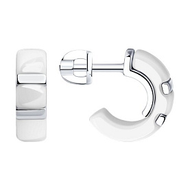 Серьги Diamant - Серебро 925, Керамика (арт. 94-122-01454-2)