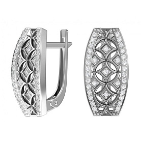 Серьги POKROVSKY - Серебро 925, Фианит (арт. 2101342-00775)