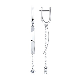 Серьги Diamant - Серебро 925, Фианит (арт. 94-121-01432-1)