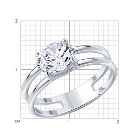 Кольцо SOKOLOV - Серебро 925, Фианит (арт. 94015032)