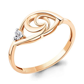 Кольцо Аквамарин - Серебро 925, Фианит (арт. 67321А.6)