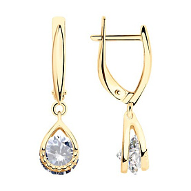 Серьги SOKOLOV - Серебро 925, Фианит (арт. 93021047)