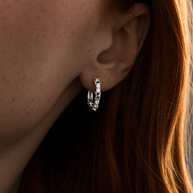 Серьги SOKOLOV - Серебро 925, Фианит (арт. 94025079)