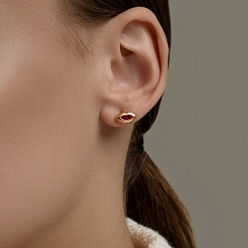 Серьги SOKOLOV - Серебро 925, Синтетический рубин (арт. 84020043)