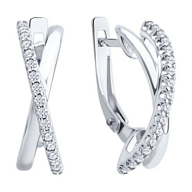 Серьги SOKOLOV - Серебро 925, Фианит (арт. 94027256)