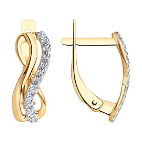 Серьги SOKOLOV - Золото 375, Фианит (арт. 31-120-02549-1)