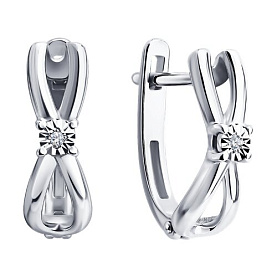 Серьги SOKOLOV - Серебро 925, Бриллиант (арт. 87020129)