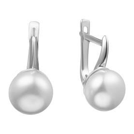 Серьги Мастер Клио - Серебро 925, Жемчуг культивированный (арт. 24С0563С)