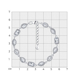 Браслет SOKOLOV - Серебро 925, Фианит (арт. 94051628)