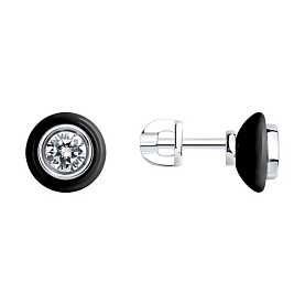 Серьги SOKOLOV - Серебро 925, Керамика, Фианит (арт. 94025737)