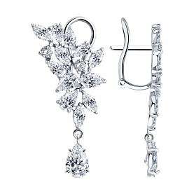 Серьги SOKOLOV - Серебро 925, Фианит (арт. 94026750)