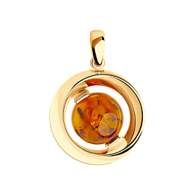 Подвеска SOKOLOV - Серебро 925, Янтарь пресс. (арт. 83030023)