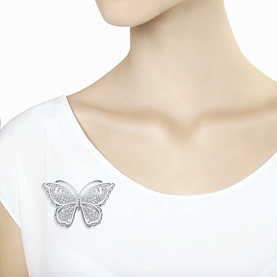 Брошь Diamant - Серебро 925 (арт. 94-140-00674-1)