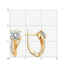 Серьги SOKOLOV - Серебро 925, Фианит (арт. 93020368)