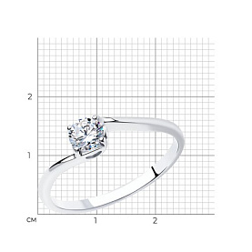 Кольцо SOKOLOV - Серебро 925, Фианит (арт. 94013564)