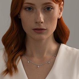 Колье SOKOLOV - Серебро 925, Фианит (арт. 94070683)