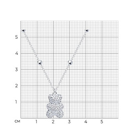 Колье SOKOLOV - Серебро 925, Фианит (арт. 94071236)