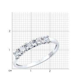 Кольцо SOKOLOV - Серебро 925, Фианит (арт. 94011486)