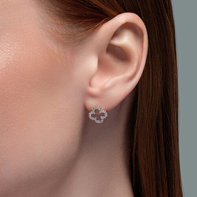 Серьги SOKOLOV - Серебро 925, Фианит (арт. 94026360-91)