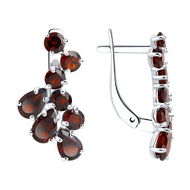 Серьги SOKOLOV - Серебро 925, Гранат (арт. 92020007)