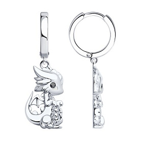 Серьги SOKOLOV - Серебро 925, Фианит (арт. 94026445)