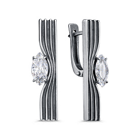 Серьги Кабаровских - Серебро 925, Фианит (арт. 12-846-7983)