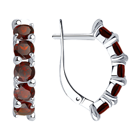 Серьги Diamant - Серебро 925, Гранат (арт. 94-320-00346-2)