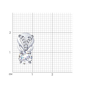 Подвеска Diamant - Серебро 925, Фианит (арт. 94-130-01220-1)