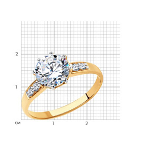 Кольцо SOKOLOV - Серебро 925, Swarovski (арт. 89010085)