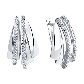 Серьги Diamant - Серебро 925, Фианит (арт. 94-120-00425-1)