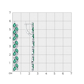 Серьги Diamant - Серебро 925, Синтетический ситалл , Фианит (арт. 94-321-02173-2)