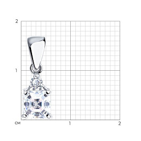 Подвеска SOKOLOV - Серебро 925, Фианит (арт. 94032886)