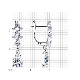 Серьги SOKOLOV - Серебро 925, Фианит (арт. 94026485)