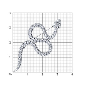 Брошь SOKOLOV - Серебро 925, Фианит (арт. 94040287)
