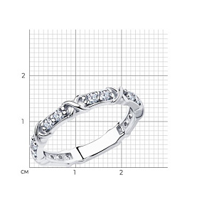 Кольцо SOKOLOV - Серебро 925, Фианит (арт. 94013516)