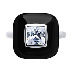 Кольцо Diamant - Серебро 925, Фианит, Эмаль (арт. 94-110-01801-1)