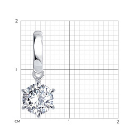 Подвеска SOKOLOV - Серебро 925, Бриллианит (арт. 94033431)