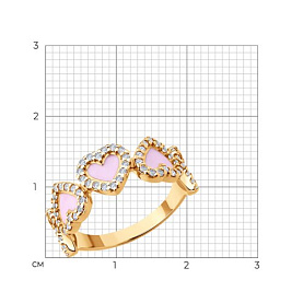 Кольцо SOKOLOV - Серебро 925, Фианит, Эмаль (арт. 93011125)