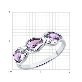 Кольцо SOKOLOV - Серебро 925, Аметист (арт. 92014908)