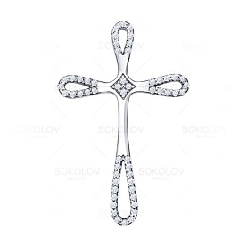 Подвеска SOKOLOV - Серебро 925, Фианит (арт. 94031251)