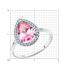 Кольцо SOKOLOV - Серебро 925, Фианит (арт. 94014203)