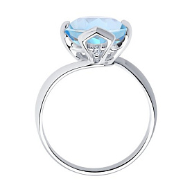 Кольцо SOKOLOV - Серебро 925, Топаз, Фианит (арт. 92011793)