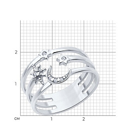 Кольцо SOKOLOV - Серебро 925, Фианит (арт. 94013889)