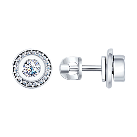 Серьги Diamant - Серебро 925, Фианит (арт. 94-122-01645-1)