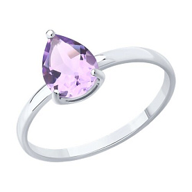 Кольцо SOKOLOV - Серебро 925, Аметист (арт. 92014659)