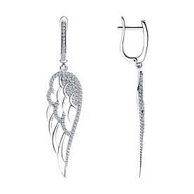 Серьги SOKOLOV - Серебро 925, Фианит (арт. 94023493)